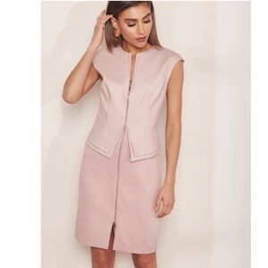 Ted Baker London Kwyli Structured Peplum Body-Con Dress in dusky pink